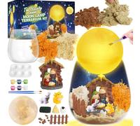 Bllctuiz Nativity Scene Terrarium Craft Kit - DIY Christmas Night Light with LED Moon Lamp, Creative Arts Toy for Kids Ages 5-12, Religious Holiday & Birthday Gift for Boys and Girls