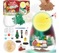 Bllctuiz Terrarium Kit for Kids - Christmas & Birthday Gift for Girls Ages 4-12, DIY Glow-in-The-Dark Night Light Craft Set with LED, Creative Toy & Spooky Decor