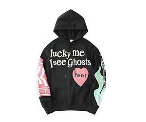 BLLDFZ Lucky Me I See Ghosts Hoodie - Black - Large