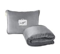 Blleshelfl Travel Blanket, Travel Blanket, Airplane, Pillow Blanket, 2 in 1, Multifunctional Travel Accessory for Aeroplane & Car, Essential for Long Flights for Women, Men