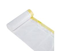 bllk Bin Bags Heavy Duty Bin Liners 50L Swing Bin Liners Strong Pedal Drawstring Bin Bags with Tie Handle Unscented 1 Roll(19 Counts in All)
