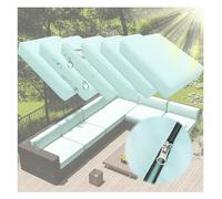 BLLMTEAR 2/4/6 piece Waterproof Sofa Seat Cushion Cover with Zipper Cushions Chair Seat Removable Cover Pads Cover for Indoor Outdoor Patio Rattan Furniture(04,6pcs:65x65cm)