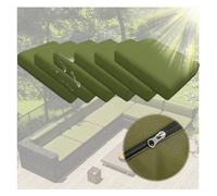 BLLMTEAR 2/4/6 piece Waterproof Sofa Seat Cushion Cover with Zipper Cushions Chair Seat Removable Cover Pads Cover for Indoor Outdoor Patio Rattan Furniture(08,6pcs:60x60cm)