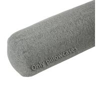 BLLMTEAR Linen Neck Roll Pillowcase Cylinder Bolster Pillowcase with Zipper, (Cover Only),Breathable Round Cervical Pillow Cover, Washable Cover for Cervical Roll Pillow(Gray, 5.9x17.7in/15x45cm)