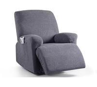 BLLMTEAR Recliner Chair Covers 1/2/3 Seater, Stretchable Sofa Slipcover for Reclining Chairs, Non-Slip Lazy Cover with Storage Pockets, 4-Piece Set - Fits Living Room Furniture