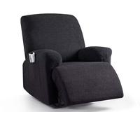 BLLMTEAR Recliner Chair Covers 1/2/3 Seater, Stretchable Sofa Slipcover for Reclining Chairs, Non-Slip Lazy Cover with Storage Pockets, 4-Piece Set - Fits Living Room Furniture