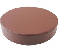 BLLMTEAR Round Seat Cushions for Stools 14/16/18/20" - Artificial Leather Chair Cushion - Memory Foam Chair Pads for Outdoor Furniture for Office Kitchen Dining(Deep brown,13.8x2in/35x5cm)