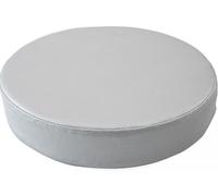 BLLMTEAR Round Seat Cushions for Stools 14/16/18/20" - Artificial Leather Chair Cushion - Memory Foam Chair Pads for Outdoor Furniture for Office Kitchen Dining(Light gray,15.7x2in/40x5cm)