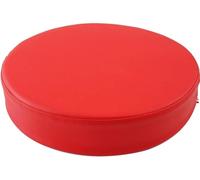 BLLMTEAR Round Seat Cushions for Stools 14/16/18/20" - Artificial Leather Chair Cushion - Memory Foam Chair Pads for Outdoor Furniture for Office Kitchen Dining(Red,15.7x3in/40x8cm)