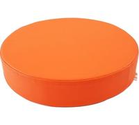 BLLMTEAR Round Seat Cushions for Stools 14/16/18/20" - Artificial Leather Chair Cushion - Memory Foam Chair Pads for Outdoor Furniture for Office Kitchen Dining(Orange,15.7x3in/40x8cm)