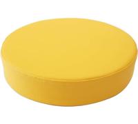 BLLMTEAR Round Seat Cushions for Stools 14/16/18/20" - Artificial Leather Chair Cushion - Memory Foam Chair Pads for Outdoor Furniture for Office Kitchen Dining(Yellow,19.7x4in/50x10cm)