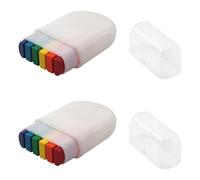 BLLNDX 2PCS Rainbow Face Body Paint Sticks 2.3x1.4 inches Red Orange Yellow Green Blue Purple For Parades Theme Parties Festivals Stage Performances Face Painting
