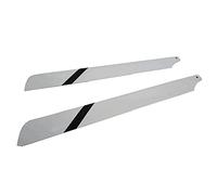 blloocod 2 PCS 325mm Universal Glass Fiber RC Helicopter Rotor Blades for Trex 450 Series - Yellow & Black