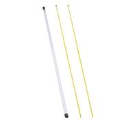 blloocod 2x Golf Alignment Sticks with Clear Tube Case | Posture Correction Swing Trainer for Full Practice Aiming- Yellow 80cm