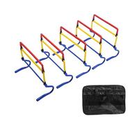 blloocod 5Pcs Adjustable Height Speed Agility Hurdles Training Obstacles for Baseball Soccer Football Sports Drills- Multicolor