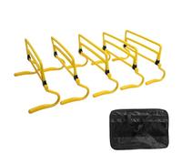 blloocod 5Pcs Adjustable Height Speed Agility Hurdles Training Obstacles for Baseball Soccer Football Sports Drills- Yellow