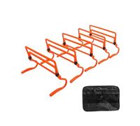 blloocod 5Pcs Adjustable Height Speed Agility Hurdles Training Obstacles for Baseball Soccer Football Sports Drills- Orange