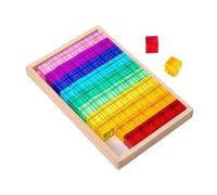 blloocod 60Pcs Rainbow Acrylic Cubes Blocks, Color Learning Sensory Toy for Early Education, Stacking Sorting Building Blocks for Kids