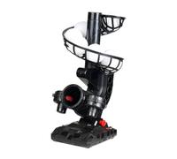 blloocod Baseball Pitching Machine Ball Thrower Single Player Practice Toss Machine with 4 Launch Angles & Curveball, 6V Power Adapter/Portable Power Bank, Compact PP Design 8.7x7.1x19.3 inch