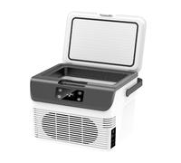 blloocod Car Refrigerator 12V/24V Mini Fridge with Cooling & Heating, 10 Can Portable Electric Freezer for Home Camping Travel