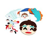 blloocod Emotion Learning Felts Board Family Face Board Educational Social Emotional Learning Game Sensory Toy for Kids Ages 4-6