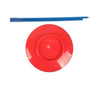 blloocod Juggling Turntable Plate Skills Plate for Performances Festivals and Games- Red