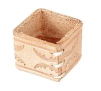 blloocod Pool Cue Chalk Holder Compatible with Master, Silver Cup, Triangle - Artificial Leather Pocket Chalk Holder, Wooden Color