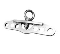 blloocod Stainless Steel Double to Single Pulley Adapter Plate for Cable Machine, 360° Swivel LAT Pulldown Conversion Board, 6.3 Inch for Strength Training, Biceps, Back Workouts