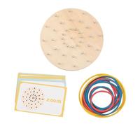 blloocod Wooden Geoboard & Clock Teaching Time Toy - Montessori Educational Game for Toddlers Boys Girls- Without Model