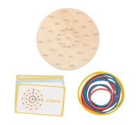 blloocod Wooden Geoboard Clock Toy - Montessori Teaching Time & Geometry Educational Game for Kids- Without Model