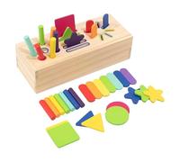 blloocod Wooden Montessori Toy Set Object Permanence Box with Shape Sorting and Stacking Educational Learning Toy for Kids Ages 2-5