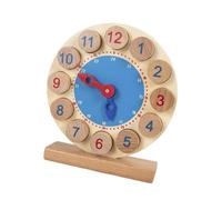 blloocod Wooden Teaching Clock for Kids Learning Time, Analog Clock Toy with 15 Activity Cards for Kindergarten & Elementary School