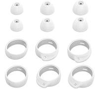 BLLQ Replacement for Samsung Galaxy Bud+ Plus Ear Tips Wing Tips 12 PCS Accessories, Silicone Ear Hooks Wingtips Earbuds Cover Eargels Eartips Compatible with Galaxy Buds Plus,White(Buds+)