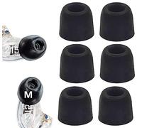 BLLQ Replacement Memory Foam Tips Foam Sleeves Earbuds Compatible with Shure SE215 AONIC 215 SE112 SE315 SE425 SE530 SE535 Earphones, [Noise Cancelling] 6PCS 3Pairs [Mediuml Size] 524M