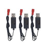 BLLRC 3pcs 6.0V JST-2P Plug USB Charging Cable for RC Bulldozer Excavator Truck Tank Engineering RC Vehicle RC Toy Car Charger
