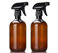 BLLREMIPSUR 2pcs Amber Spray Bottles, 300ml Empty Mist Atomiser Spray Bottles Plastic Refillable Mist Trigger Sprayers Bottles for Garden Plants Cleaning Hairdressing