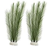 BLLREMIPSUR 2Pcs Aquarium Decorations Artificial Aquatic Plants, Fish Tank Ornament Artificial Green Plastic Plant for Aquarium Mountain Reef Rock Cave