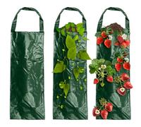 BLLREMIPSUR 3Pcs Hanging Planter Grow Bags, Flower Strawberry Planting Bags, Multifunction Vegetable Flower Strawberry Herbs Plant Grow Bag for Vertical Gardening