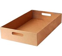 Bllu Eye 10 x Cardboard Trays Fruit Cans Drinks Boxes Brown Vegetable Herb Produce Storage Trays 16" x 10.5" x 4" (40x26x10)