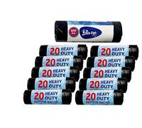 Bllu Eye 200 x Black Bin Bags Refuse Sacks Bin Liners Heavy Duty - (18x29x39 inches)|