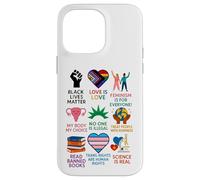 BLM Human Rights Feminism Trans Science Books LGBTQ Kindness Case for iPhone 14 Pro Max