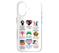 BLM Human Rights Feminism Trans Science Books LGBTQ Kindness Case for iPhone 17