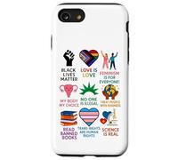 BLM Human Rights Feminism Trans Science Books LGBTQ Kindness Case for iPhone SE (2020) / 7/8