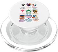 BLM Human Rights Feminism Trans Science Books LGBTQ Kindness PopSockets PopGrip for MagSafe