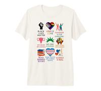 BLM Human Rights Feminism Trans Science Books LGBTQ Kindness Premium T-Shirt