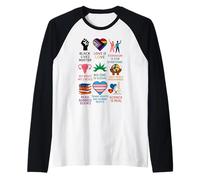 BLM Human Rights Feminism Trans Science Books LGBTQ Kindness Raglan Baseball Tee