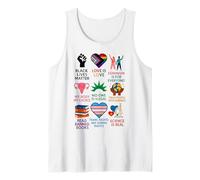 BLM Human Rights Feminism Trans Science Books LGBTQ Kindness Tank Top