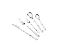 BLMAGS Beautiful Stainless Steel Cutlery Set Marble pattern Handle Table Knife Fork Spoon Utensil Mirror Polished Silverware Flatware Set Practical