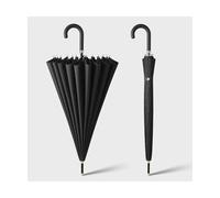 BLMAGS Steel Pole Stick Umbrellas 24 Fiber Ribs Stick Umbrellas Automatic Stick Umbrellas Curved Handle Stick Umbrellas