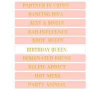 BLMHTWO 10 Pieces Birthday Sash Birthday Group Sashes for Women Hen Party Decoration Funny Party Supply Girl Sashes